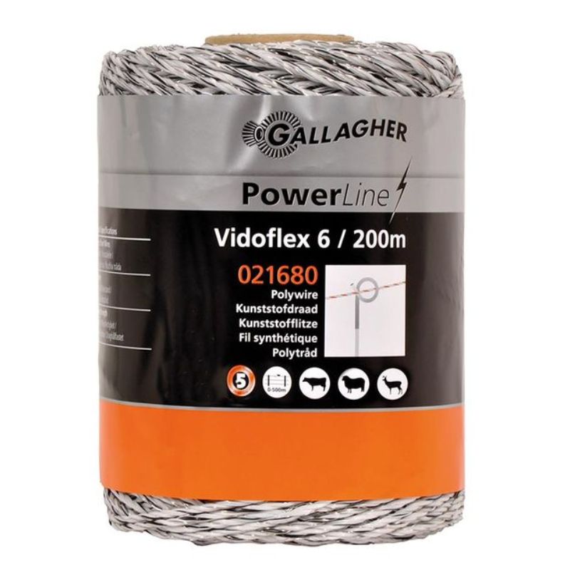 Gallagher Vidoflex 6 PowerLine blanc 200m